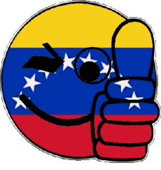 Fahnen Amerika Venezuela Smiley - OK 