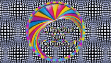 Mensajes Alemán Alles Gute zum Geburtstag Zusammenfassung - geometrisch Fondo animado 004 