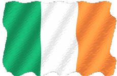 Fahnen Europa Irland Welligkeit 