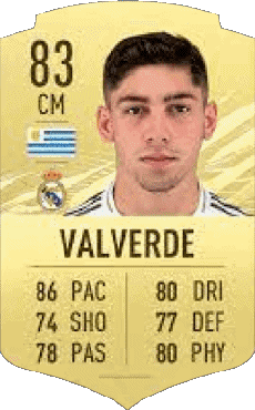 Multimedia Videospiele F I F A - Karten Spieler Uruguay Federico Valverde 
