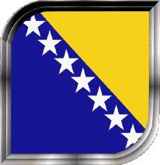 Drapeaux Europe Bosnie Herzegovine Carré 
