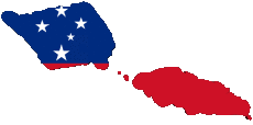 Drapeaux Océanie Samoa carte 