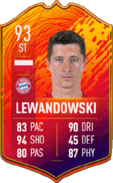 Multimedia Videospiele F I F A - Karten Spieler Polen Robert Lewandowski 