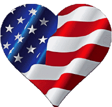 Bandiere America U.S.A - Nazionale Cuore 