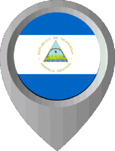 Drapeaux Amériques Nicaragua Epingle de Localisation 