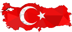 Drapeaux Asie Turquie Carte 