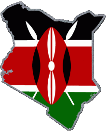Drapeaux Afrique Kenya Carte 