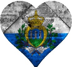 Bandiere Europa San Marino Cuore 