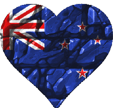 Bandiere Oceania Nuova Zelanda Cuore 