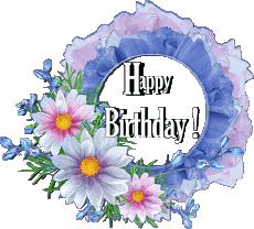 Messages English Happy Birthday Floral 020 