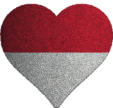 Bandiere Europa Monaco Cuore 