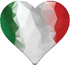 Banderas Europa Italia Nacional Corazón 