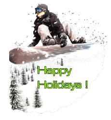 Messagi Inglese Happy Holidays Winter Serie 07 