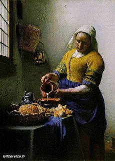 Humor -  Fun Morphing - Look Like Painters artists containment covid art recreations Getty challenge - Johannes  Vermeer 