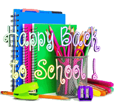 Messagi Inglese Happy Back to School Sfondo trasparente 004 