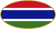 Drapeaux Afrique Gambie Ovale 01 