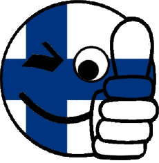 Fahnen Europa Finnland Smiley - OK 