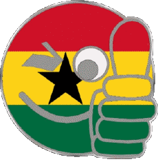 Fahnen Afrika Ghana Smiley - OK 