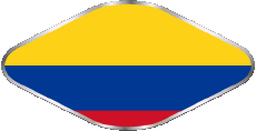 Fahnen Amerika Kolumbien Oval 02 