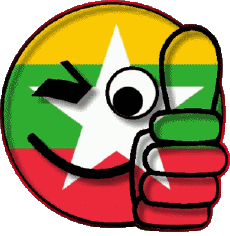 Drapeaux Asie Birmanie Smiley - OK 