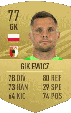Multimedia Vídeo Juegos F I F A - Jugadores  cartas Polonia Rafal Gikiewicz 