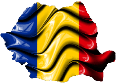 Drapeaux Europe Roumanie Carte 