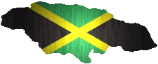Flags America Jamaica Map 