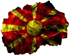 Fahnen Europa Mazedonien Karte 