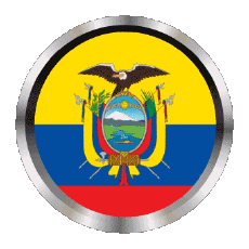 Flags America Ecuador Round - Rings 