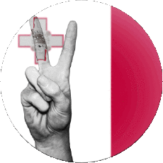 Bandiere Europa Malta Tondo 