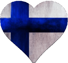 Banderas Europa Finlandia Corazón 