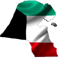 Banderas Asia Kuwait Mapa 