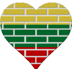 Flags Europe Lithuania Heart 