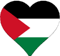 Bandiere Asia Palestina Cuore 