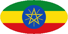 Fahnen Afrika Äthiopien Oval 01 