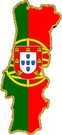 Fahnen Europa Portugal Karte 