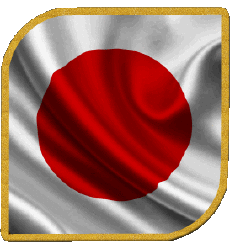Drapeaux Asie Japon Carré 