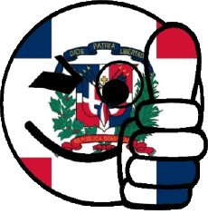 Drapeaux Amériques République Dominicaine Smiley - OK 