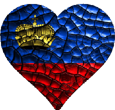 Bandiere Europa Liechtenstein Cuore 