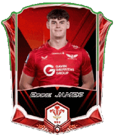 Deportes Rugby - Jugadores Gales Equipo 2025 Eddie JAMES 