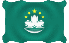 Drapeaux Asie Macao Ondulation 