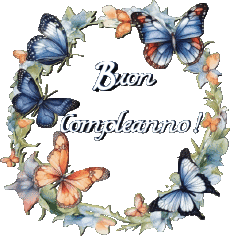 Nachrichten Italienisch Buon Compleanno Farfalle Transparenter Hintergrund 007 
