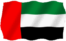 Drapeaux Asie Emirats Arabes Unis Ondulation 