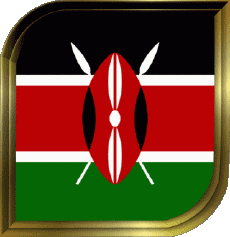 Bandiere Africa Kenia Quadrato 