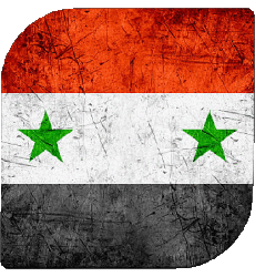 Drapeaux Asie Syrie Carré 