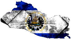 Banderas América El Salvador Mapa 