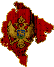 Banderas Europa Montenegro Mapa 