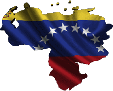 Bandiere America Venezuela Carta Geografica 