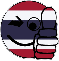 Fahnen Asien Thailand Smiley - OK 