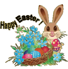 Messagi - Smiley Inglese Happy Easter 03 